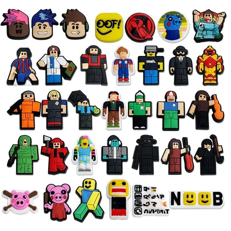 34pcs Video Game Shoe Charms for Men Women Boys Girls