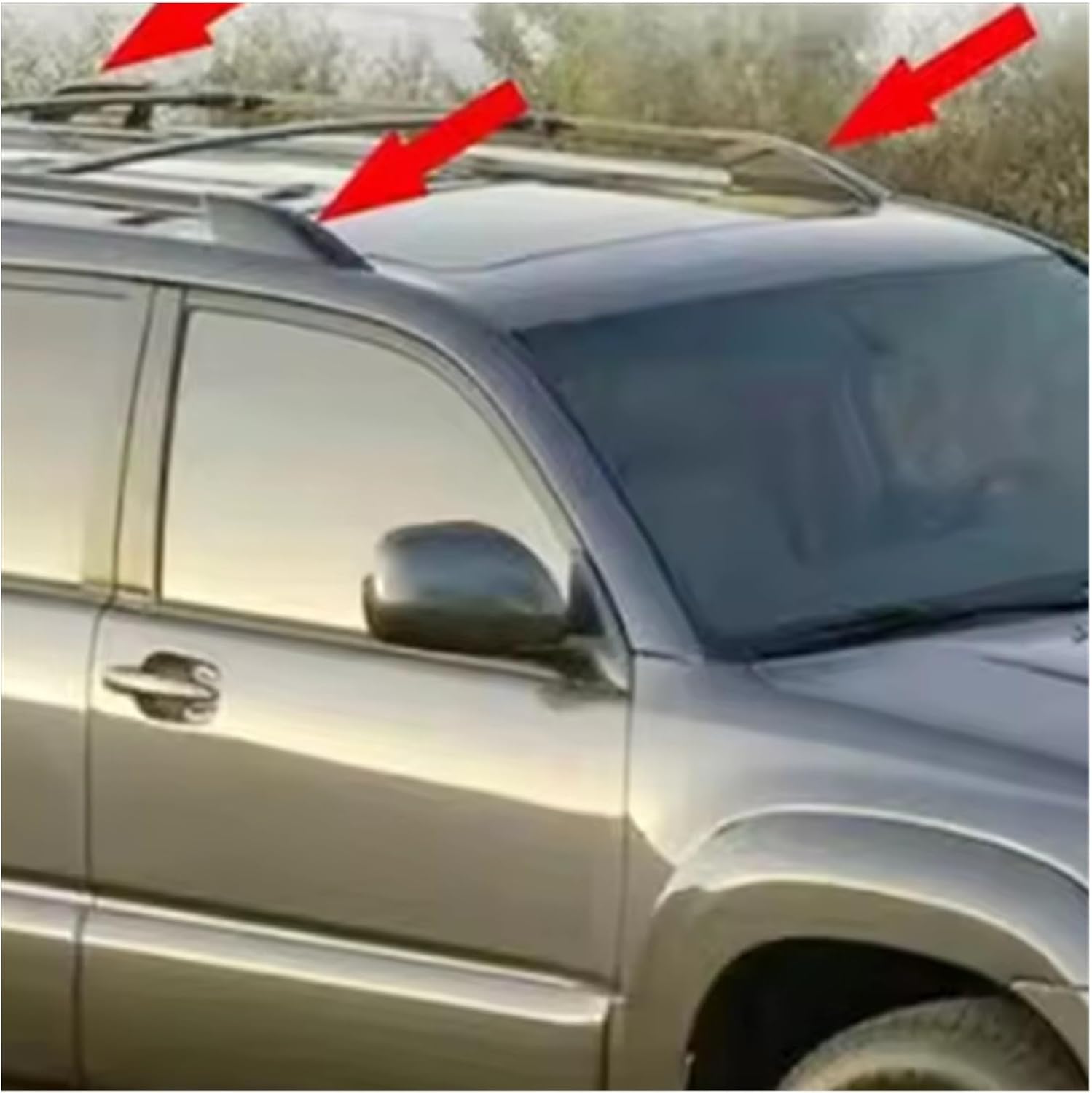 Car Roof Rack Cross Bars Car Roof Rack Rail Cover for Toyota for 4Runner 2003-2009 Luggage Lid Bar Part End Shell Cap Roof Bars