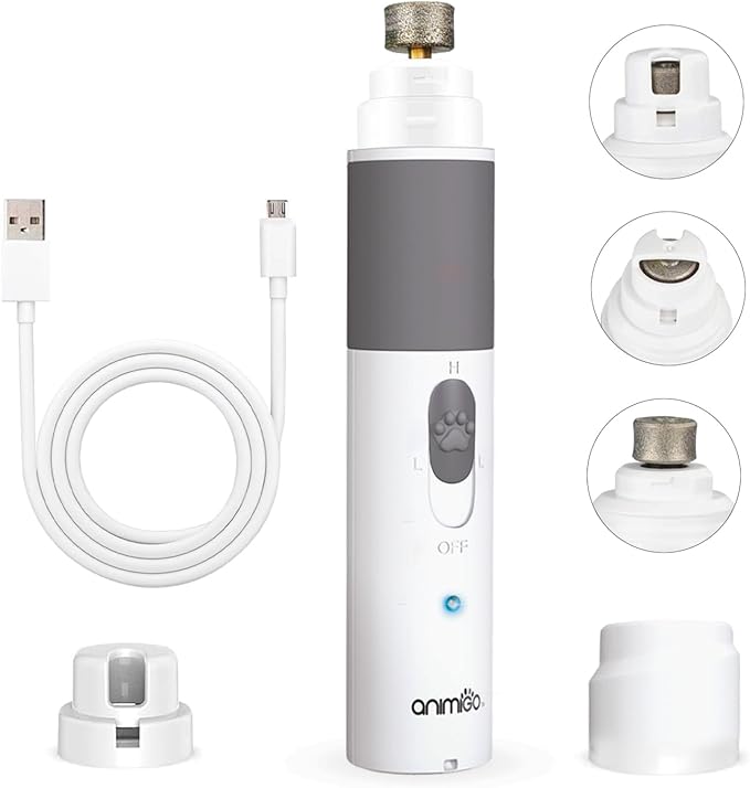 Cat & Dog Nail Grinders LowNoise, Painless & 2Speed Electric Dog Claw Grinder Safe