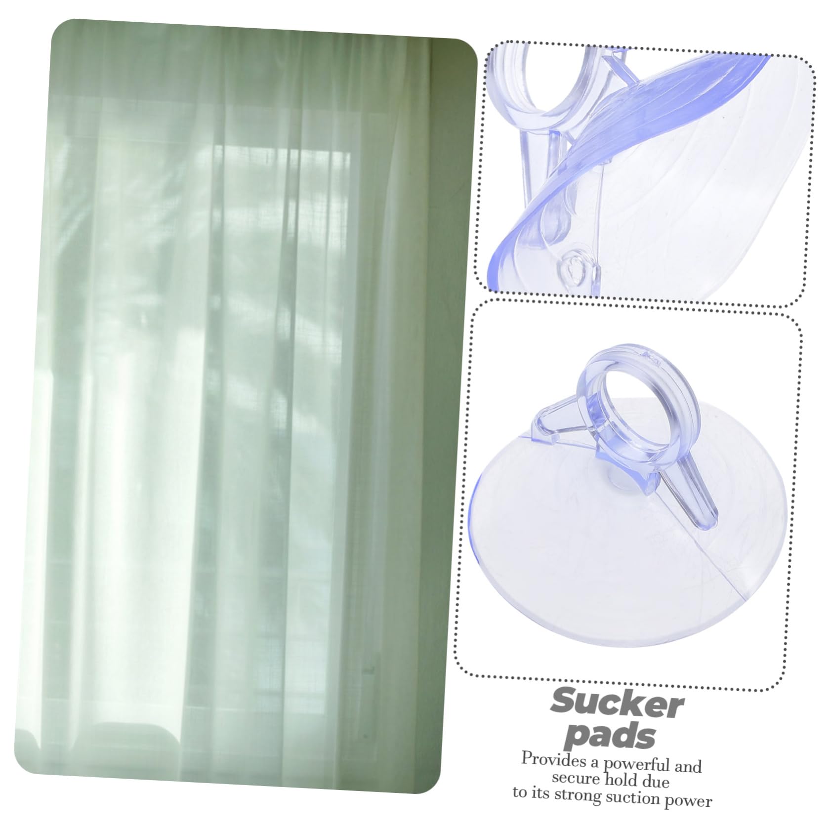 ROMISBABA Strong Suction Power Suction Cups 100pcs 45mm PVC Sucker Pads for Window Shades Visors Great Visibility Easy Installati