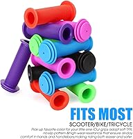 Vista 6 de Empuñaduras de bicicleta para niños, empuñaduras de manillar de bicicleta de 4.134 in con patrón de hongos para bicicletas, bicicletas de equilibrio