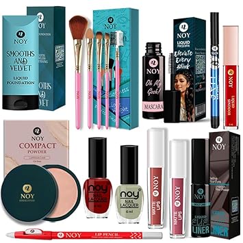 NOY Makeup Kit Combo Smudge Proof Makeup Set for Women and Girls Pack of 16