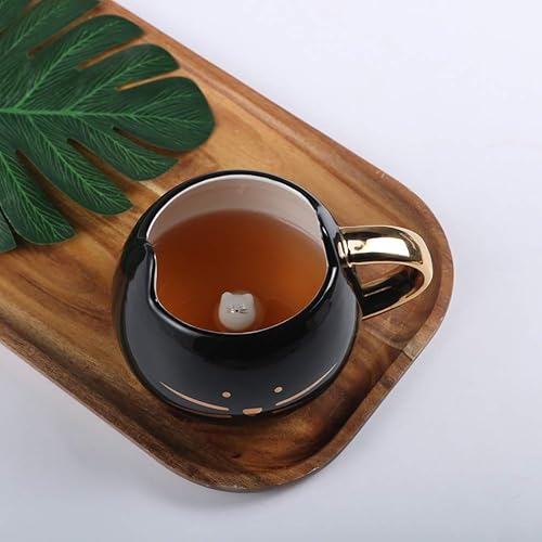 Miniatura 4 de Koolkatkoo Linda taza de café de cerámica con diseño de gato, 12 onzas, para amantes de los gatos, tazas de té, regalos para mujeres y niñas, color