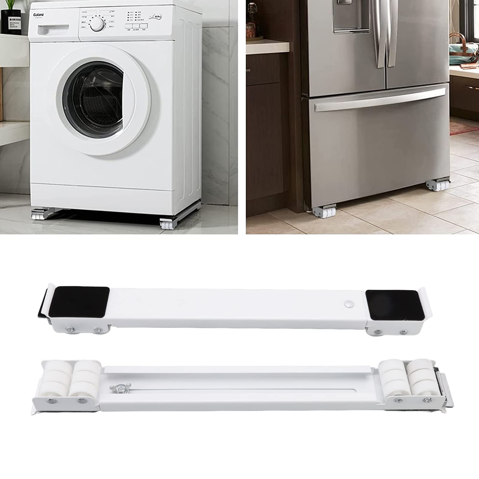 Soporte universal para polea de 300 kg con rodamiento de carga, base  retráctil con barra de palanca para lavadora (blanco) : Amazon.com.mx:  Herramientas y Mejoras del Hogar