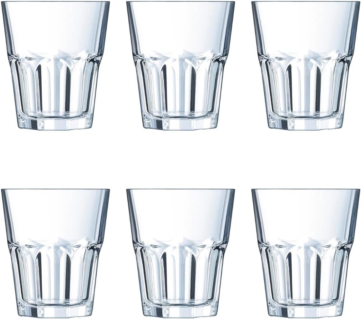 Arcoroc ARC J2602 Granity Long Drink Glasses 420ml Glass Clear Set of 6