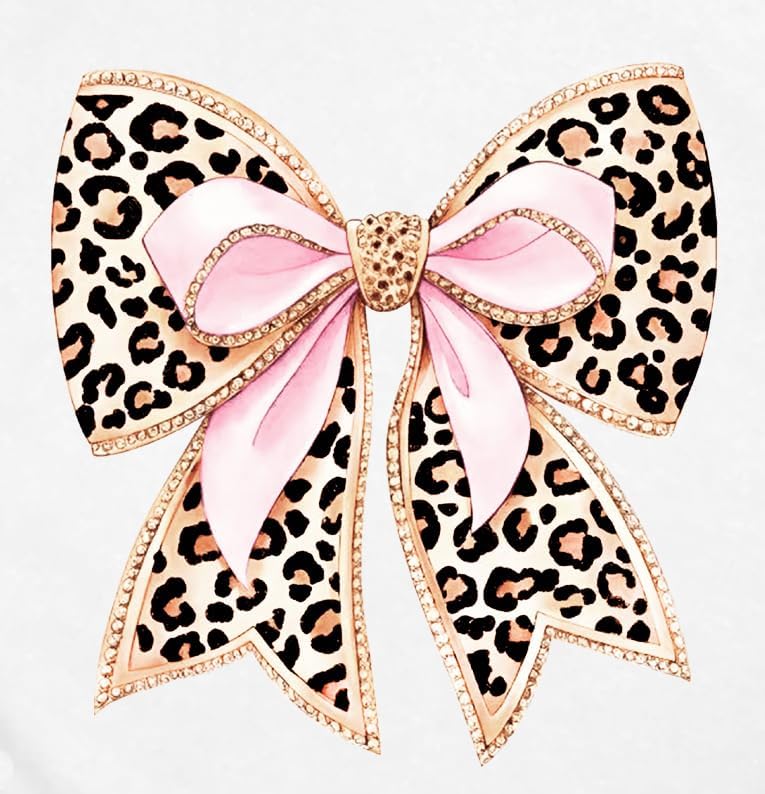 Bow Shirts for Women Cute Pink Bowknot Ribbon Print Tee Tops Bow Girly Aesthetic T-Shirts - Image 5