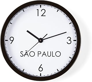 CafePress SAO Paulo World Clock 10" Wall Clock for Livingroom, Kitchen, or Office