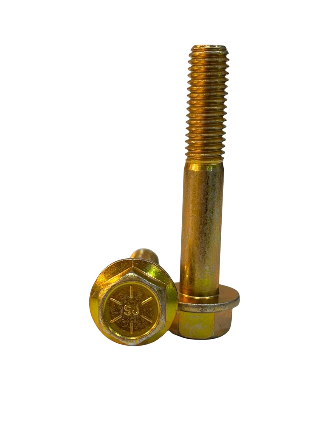 (25 Pieces) 1/2-13x3 Grade 8 Hex Flange Bolts Screws UNC Coarse Partial Threads Zinc Yellow Trivalent