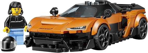 LEGO Speed Champions McLaren W1 Gerçek Süper Araba 77257-9 Yaş ve Üzeri Çocuklar için McLaren Kıyafetli Sürücü Figürü İçeren Yaratıcı Oyuncak Yarış Arabası Yapım Seti, Hediye Fikri (287 Parça)