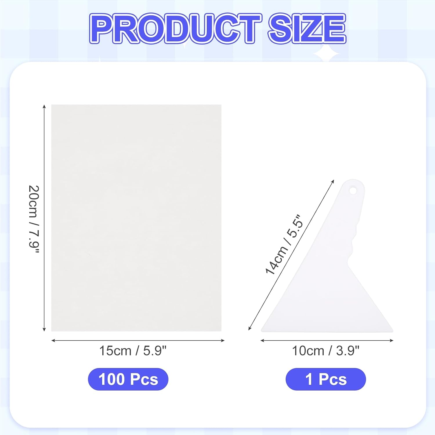 PATIKIL Diamond Paint Release Paper, 100pcs 15x20cm with White Scraper image 2