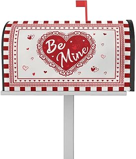 Mailbox Cover Magnetic Love Valentine's Day Red White Buffalo Check Mailbox Covers Standard Size 21x18in,Mailbox Covers Wrap Post Letter Box Cover for Garden Yard Outdoor Mother's Day Romance Quote