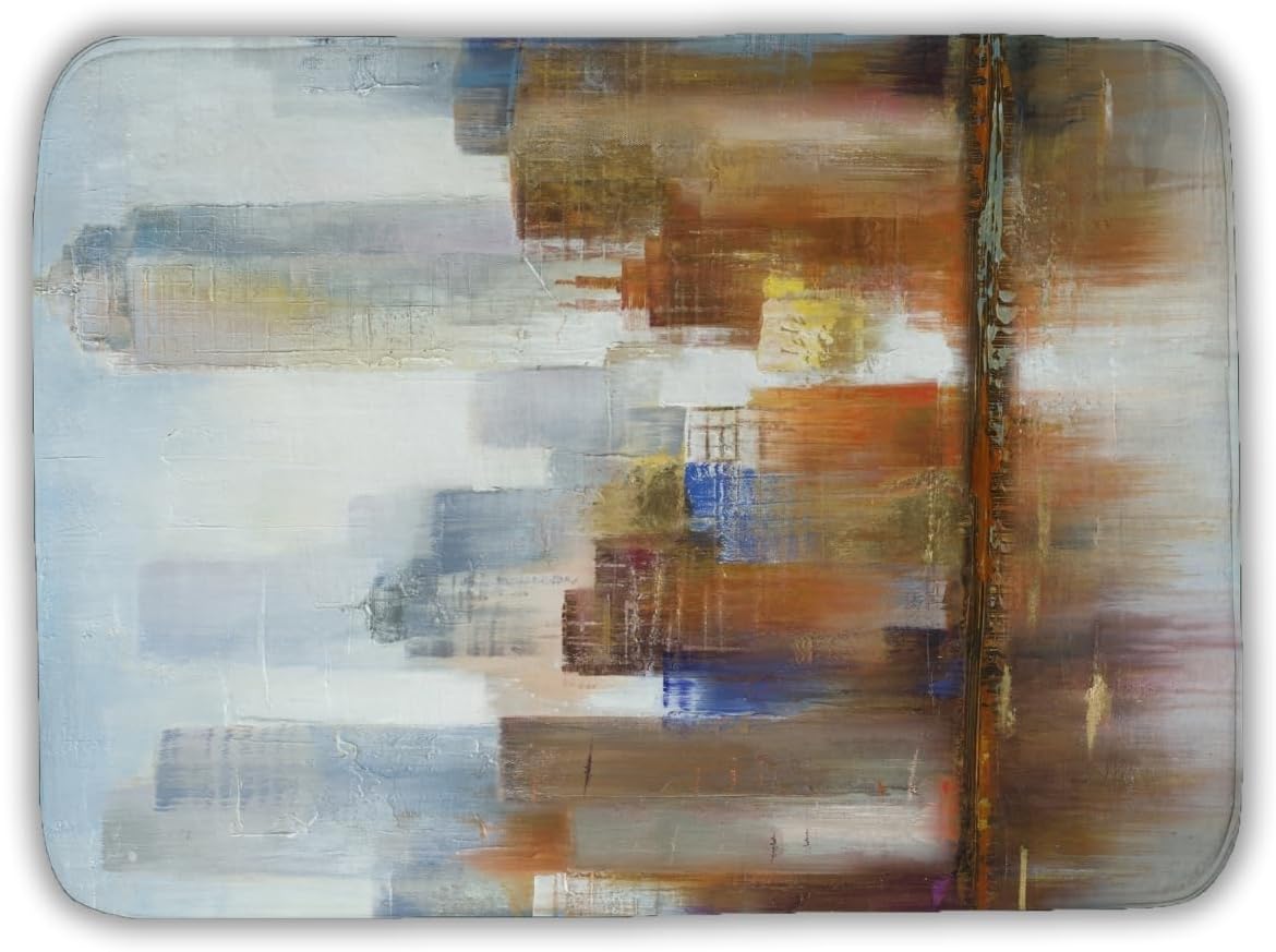 Begin Home Decor C1BM17243W2RST 17 x 24 in. Cityscape in the Fog - Bedroom Bath Mat for Home Decor