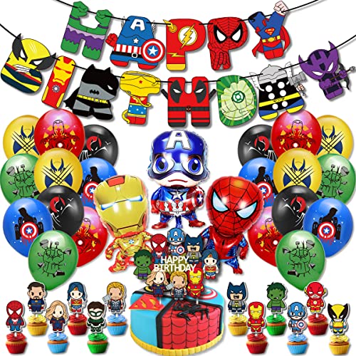 Decorazione a tema supereroi, Decorazioni per feste di Avengers,...