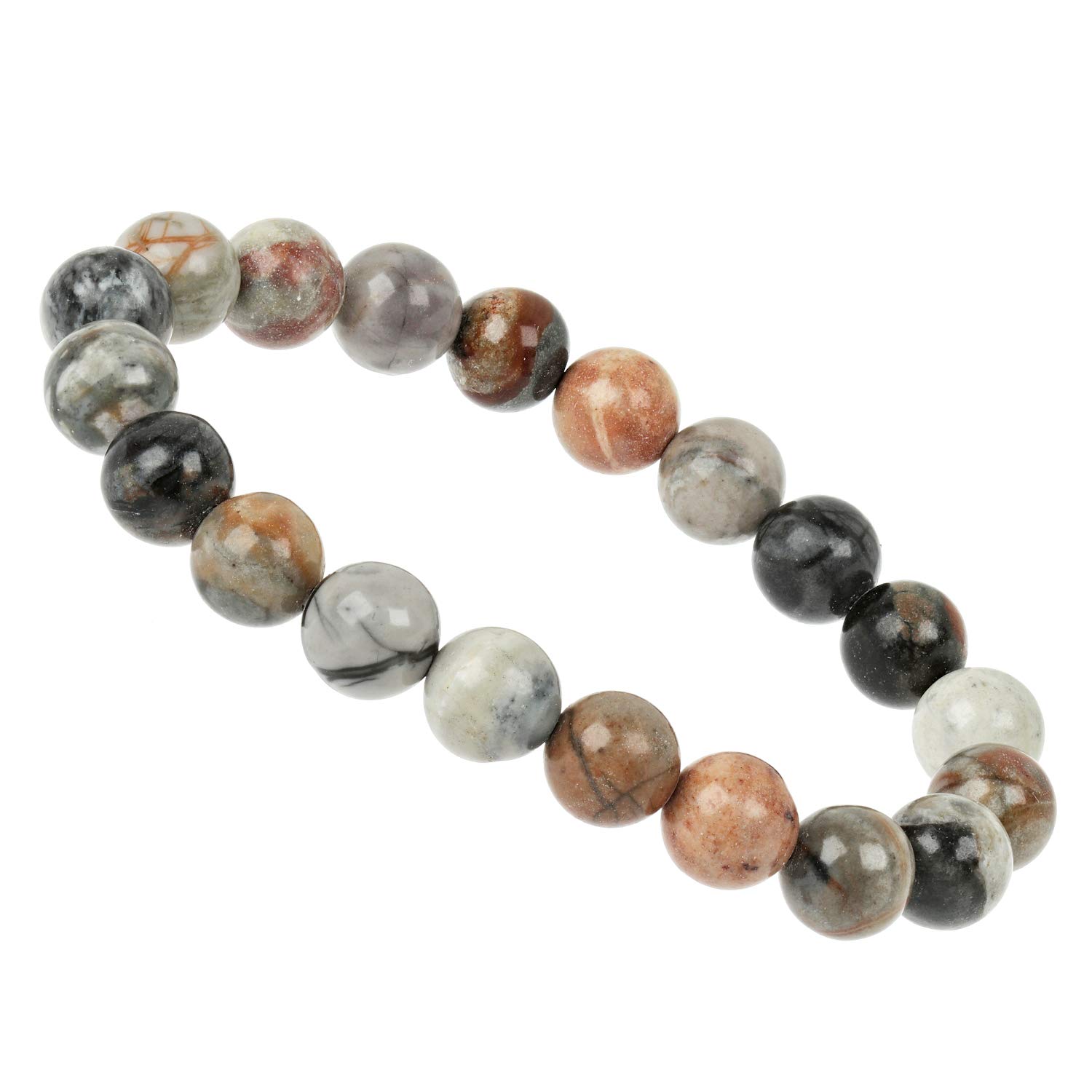 ELEDORO® Chakra Armband 10 mm – Kraftvoller Edelstein-Schmuck aus Natursteinen | Stretcharmband für Damen & Herren | Energie & Achtsamkeit für Alltag, Meditation & Yoga