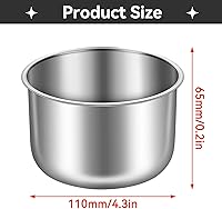 Vista 2 de Electric Lunch Box Inner Container, Stainless Steel Lunch Box Insert Replacement Inner Pot for Most Heated Lunch Boxes