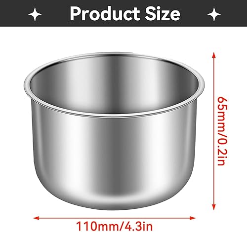 Miniatura 2 de Electric Lunch Box Inner Container, Stainless Steel Lunch Box Insert Replacement Inner Pot for Most Heated Lunch Boxes