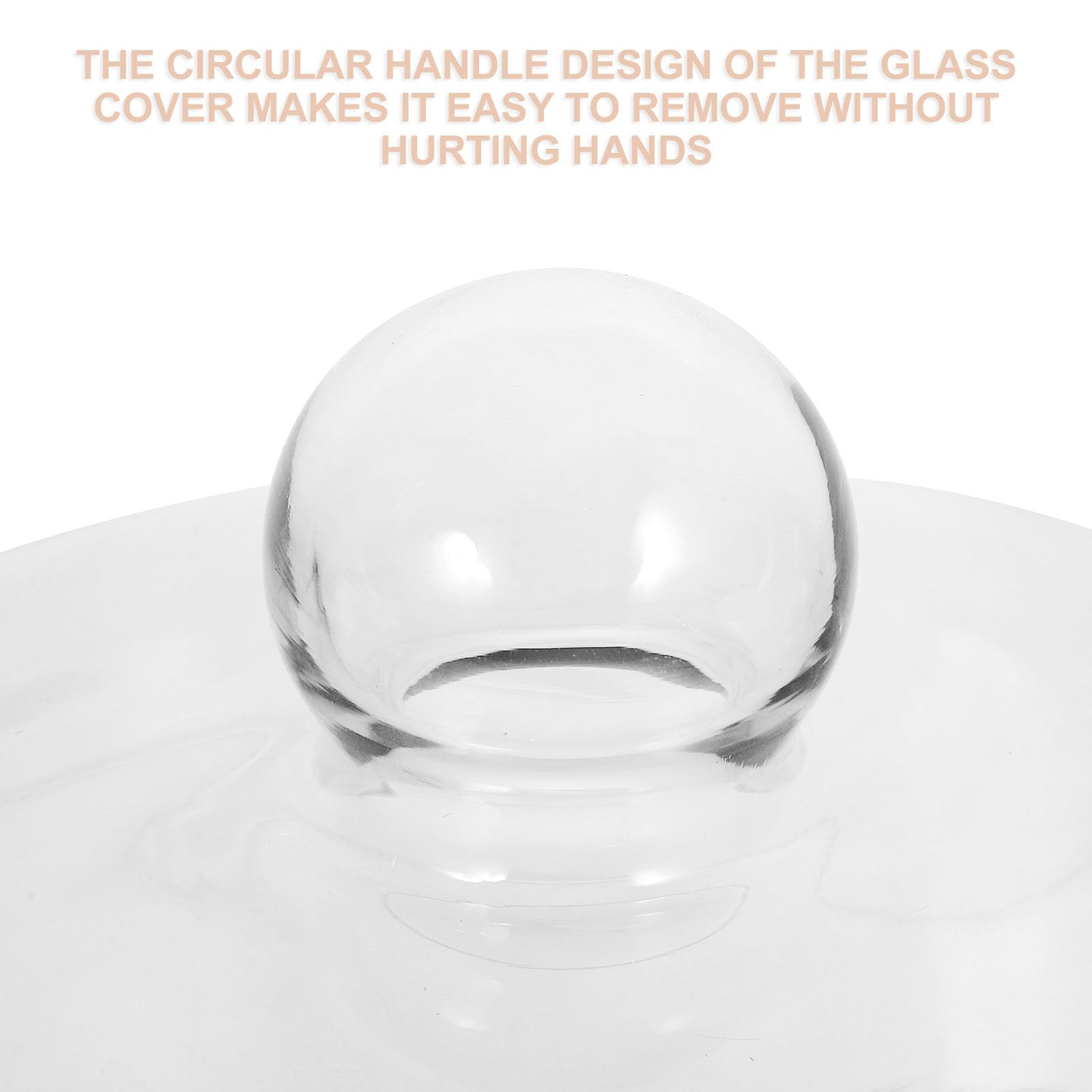 Amosfun Cúpula De Cristal para Pastel 26Cm Cubierta Transparente para Soporte De Pastel Cúpula Redonda De Queso con Perilla Manija para Pastel Plato Exhibición De Postre Plato para Servir