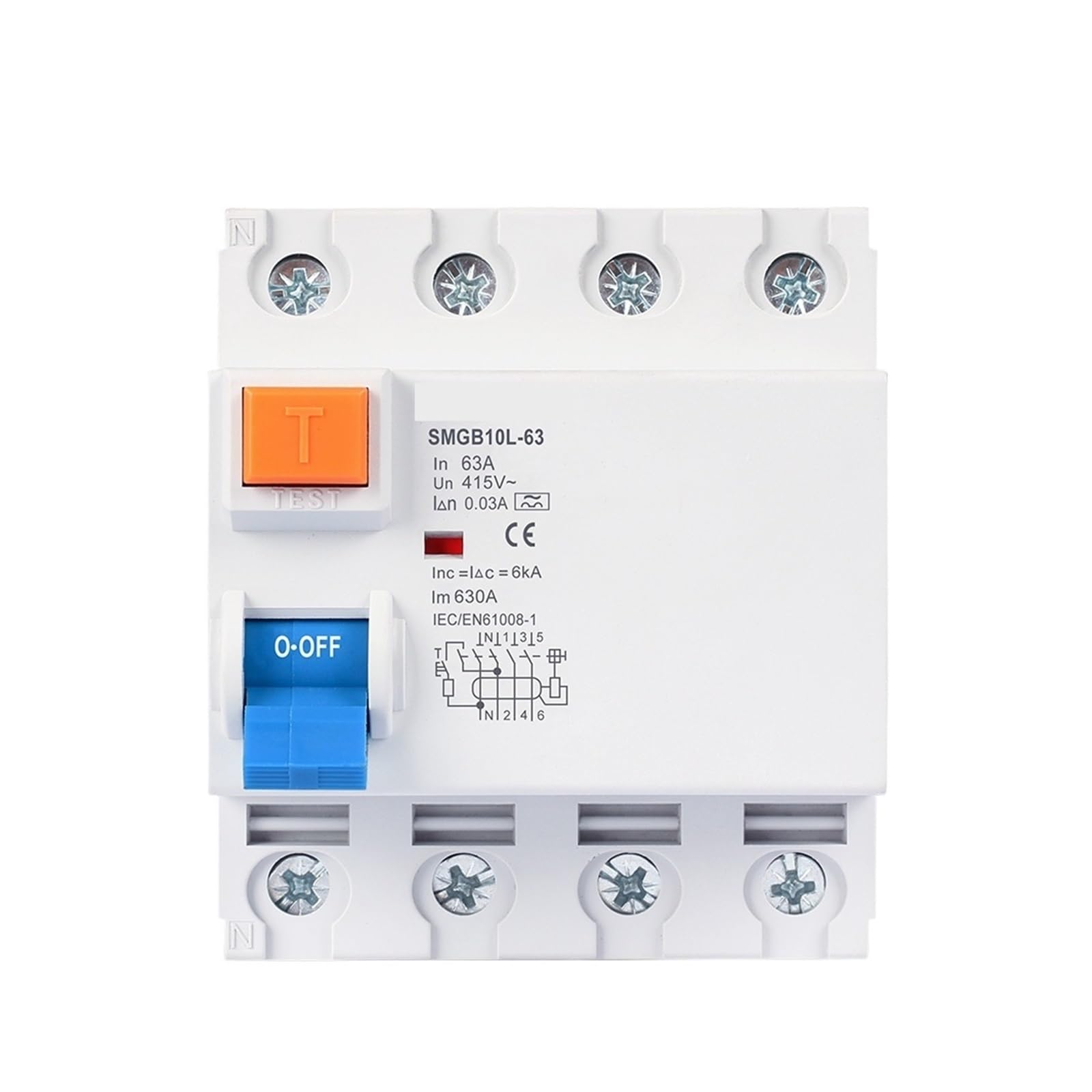 Disjoncteur RCCB 4P Type A NISZA 16A protection haute précision