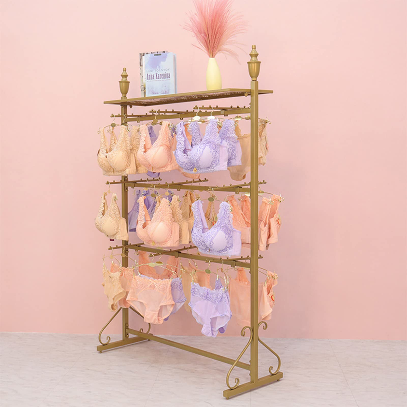 下着ディスプレイラック 靴下スタンド ブラジャーラック ショーツディスプレイ Amazon.co.jp: 衣料品店の下着ディスプレイスタンド、下着ラックブラ