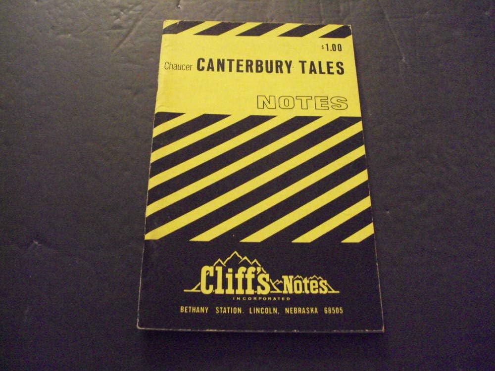 Cliff's Notes and Study Guide Chaucer: Canterbury Tales Print 1970