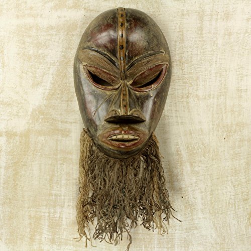 Novica Decorative Wood Ghanaian Mask, Brown 'Dan' #TOP2