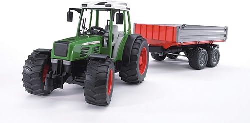 Miniatura 4 de Bruder 02104 Fendt 209 S Tractor de granja con remolque de punta