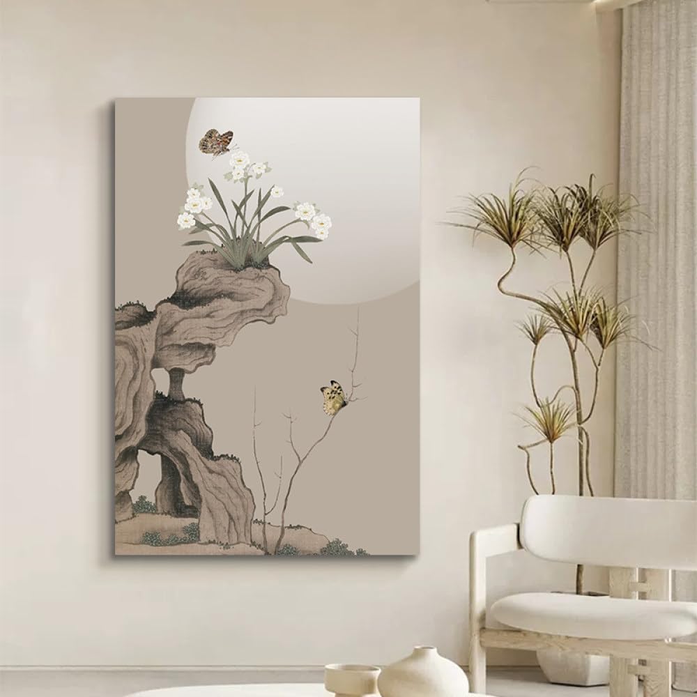 Peinture à l'huile peinte à la main de style chinois pour grand salon