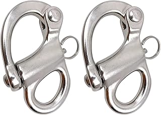 Snap Shackle Quick Release Stainless Steel Rigging Sailing Fixed Eye snap Hook Sailboat Sailing Boat Yacht Outdoor Living