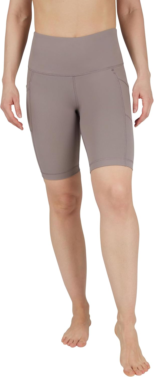 90 Degree By Reflex Womens High Waisted Biker Shorts with Side Pockets Workout Shorts 5”, 7”, 9” - Image 3