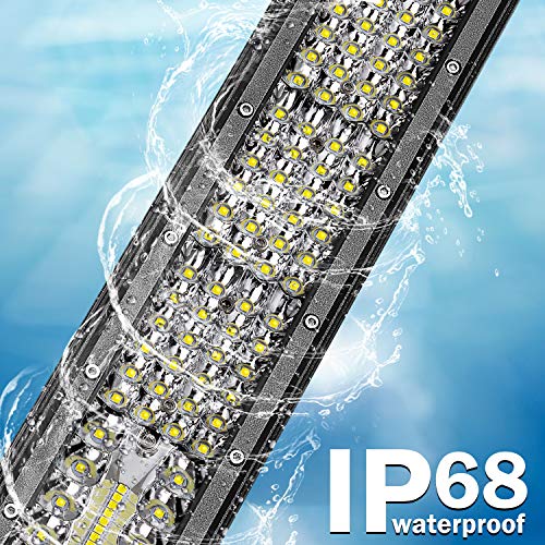 Led Light Bar, Niking Auto 18 Inch 408W Quad Row Off Road Led Driving Lights Spot Flood Combo Beam Fog Lights Led Work Light For Trucks Polaris Rzr Atv Utv Suv Marine Boat #TOP3