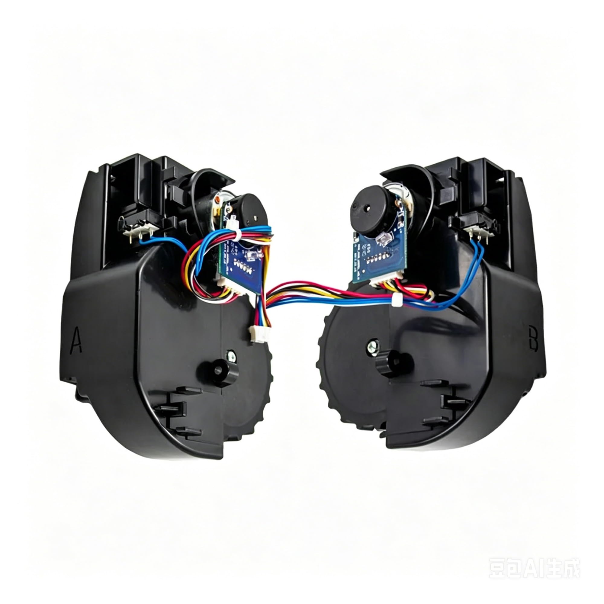 Genterun L+R Wheel Robot Vacuum Cleaner Wheel Motor,Compatible For Candy,602 Robotic Vacuum Cleaner Acssories Replament,Suitable For Various Surfaces(L+R Wheel)