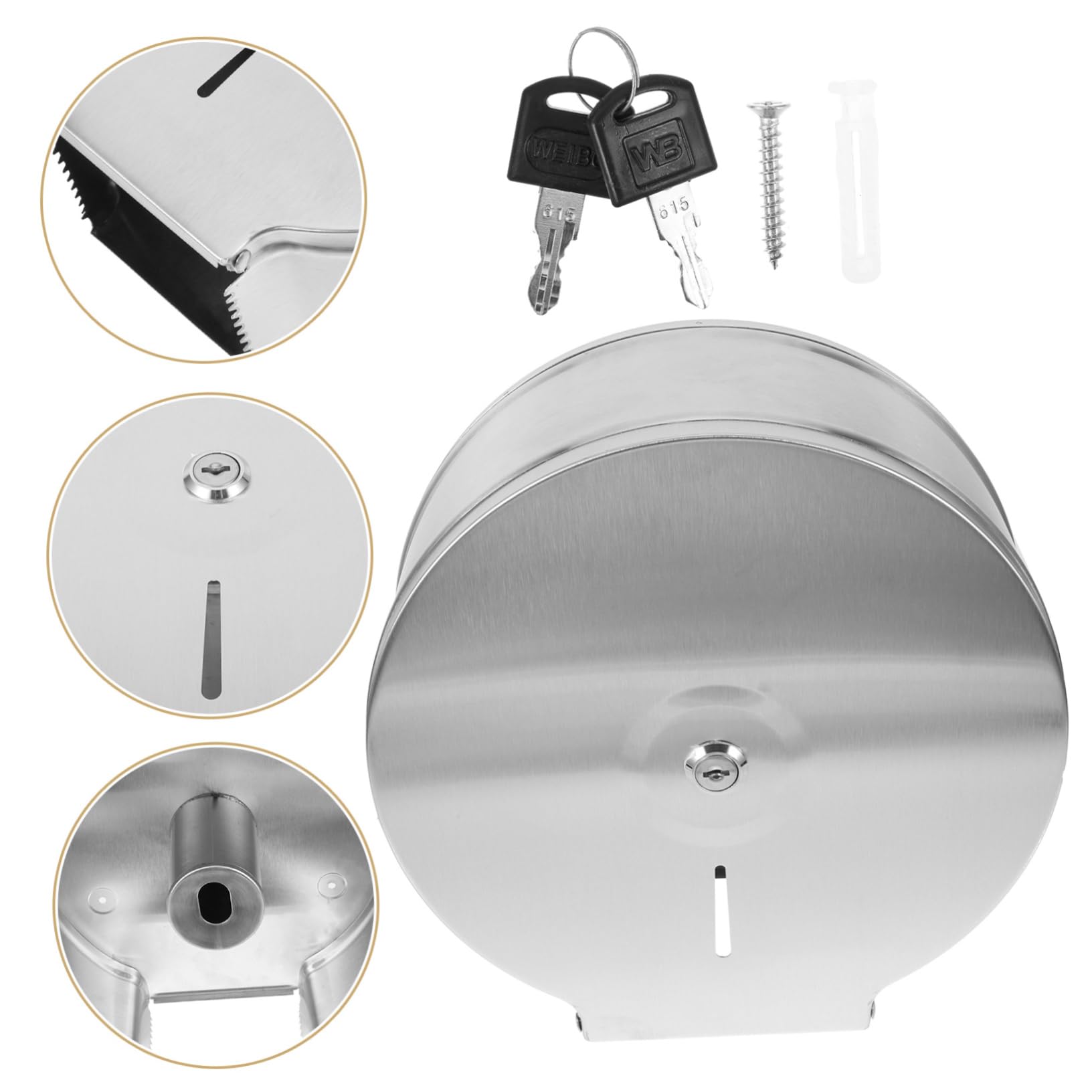 Artibetter Portarrollos Papel Higiénico Acero Inoxidable Resistente Montado Pared Moderno Diseño para Baño y Cocina Soporte Duradero Sin Deformación Fácil Instalación