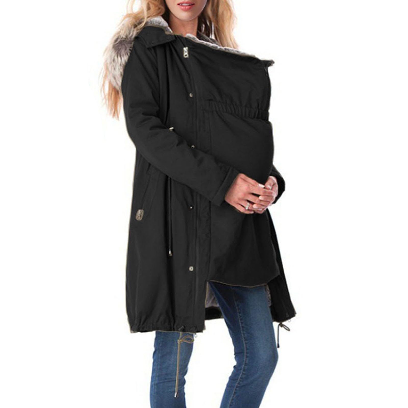 Hanraz Umstandsjacke Winter Elegant Tragejacke Umstandskleidung Bequemes Jacken Für Schwangere Winter Umstandsmode Schwanger Winterjacke Puffer Jacket