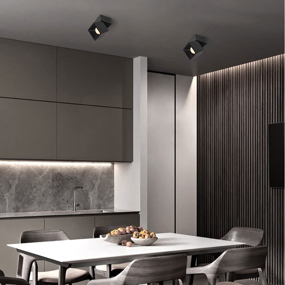Foco, Luces de Techo Led Cuadradas de 3,15 Pulgadas para Montaje en Superficie, Downlight sin Carcasa de Luz Diurna Antideslumbrante de Alta Luminosidad con Diseño de Panal, Ángulo de Haz de 3000K-600