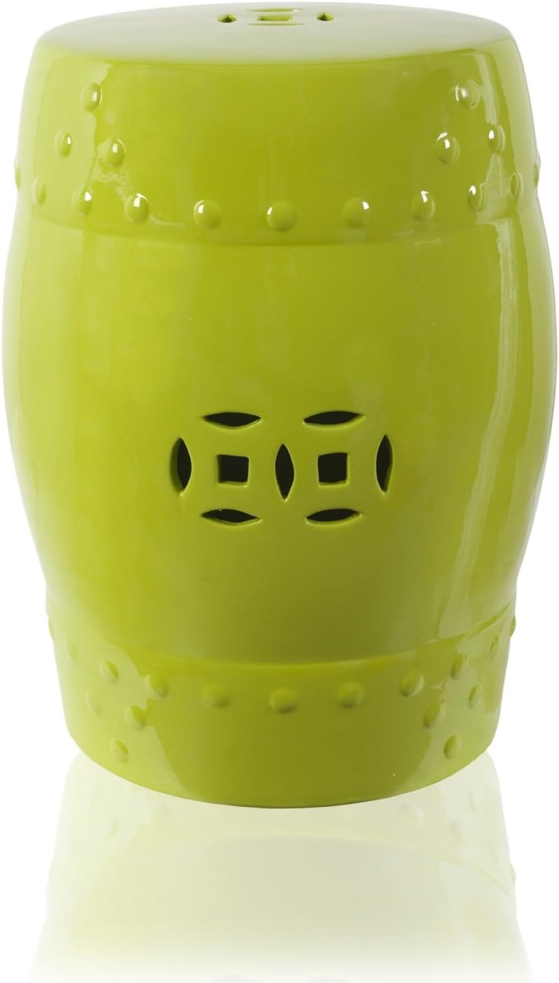 Ceramic Garden Stool (Green)