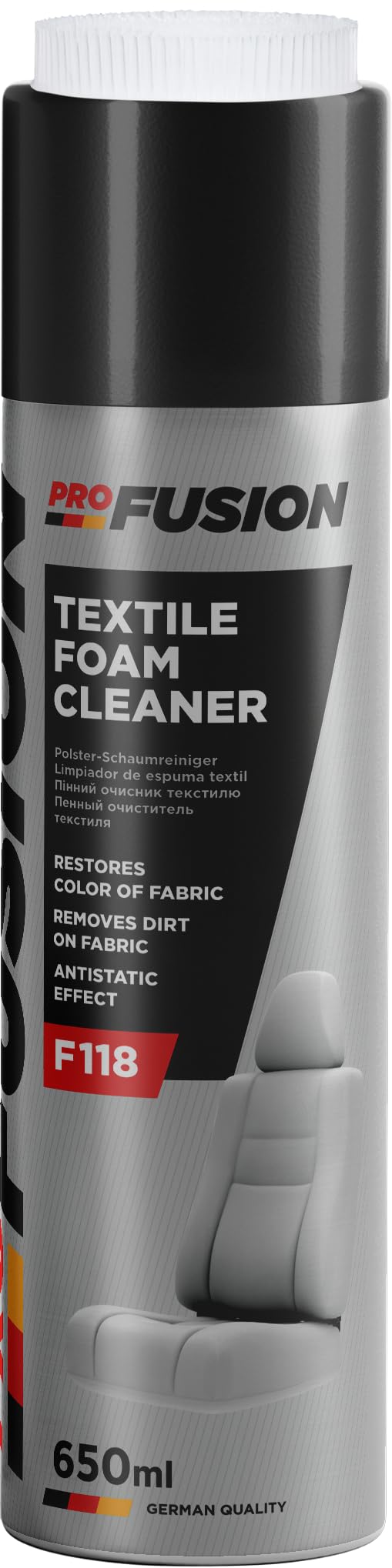 ProFusion Limpiador de Tapicería Coche - Limpieza Coche Interior Alfombrillas, Textil, Techos, Spray Espuma 650 ml (12)