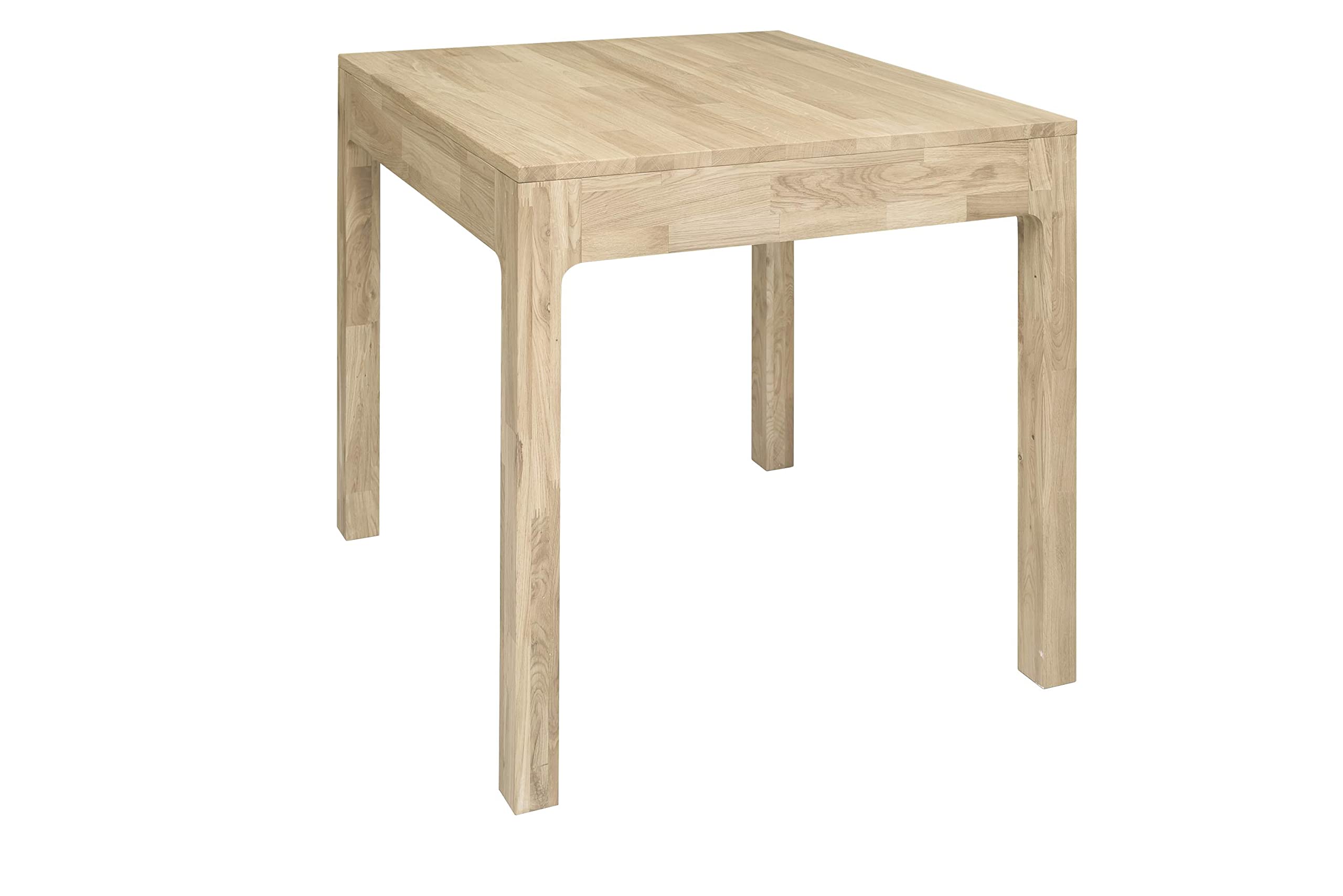 NORDICSTORY Marsi Marsi Esstisch, ausziehbar, aus Massivholz, Eiche, ideal für Küche oder Wohnzimmer, Möbel im Nordic-Stil, rechteckig (140 - 180 x 90 x 75 cm, Eiche gebleicht)