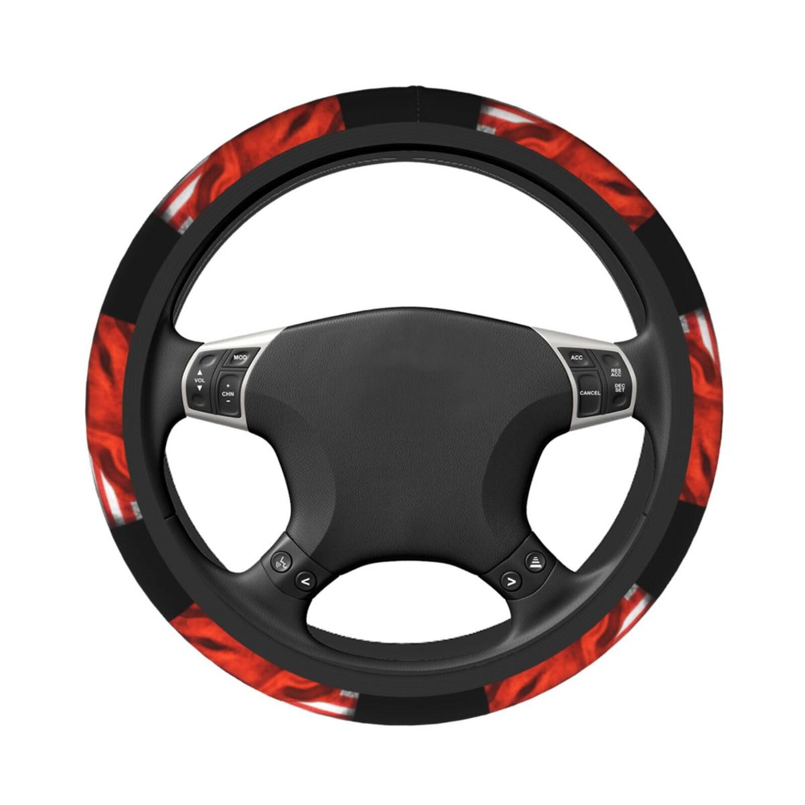 America Flag Bulgaria Bulgarian Flag Car Steering Wheel Cover Elastic Non Slip Vehicle Steering Wheel Protector 15 Inch for Men Women