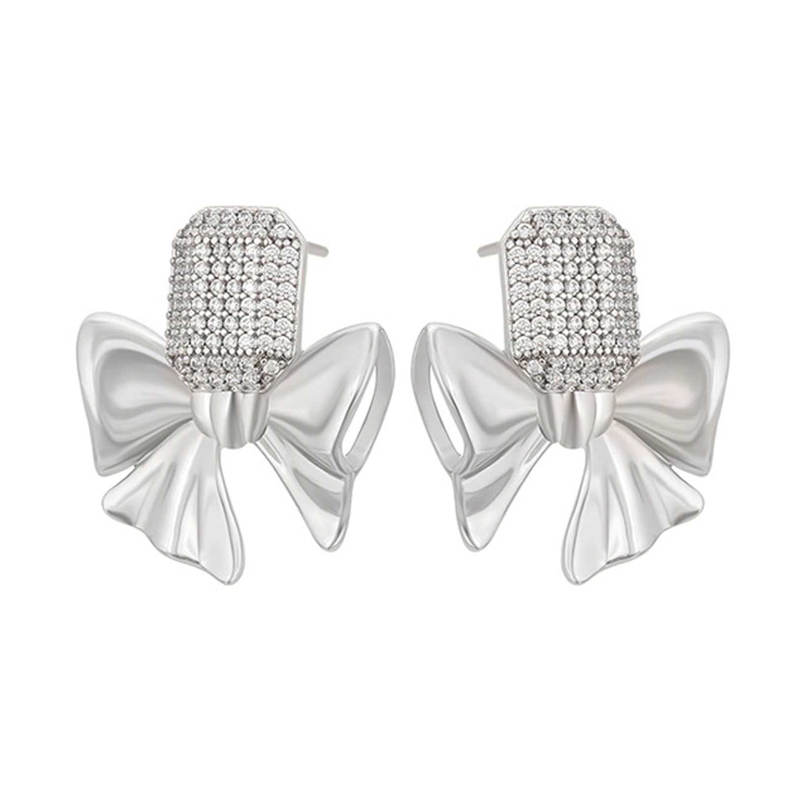 Pendientes de oro blanco/platino 950 para mujer