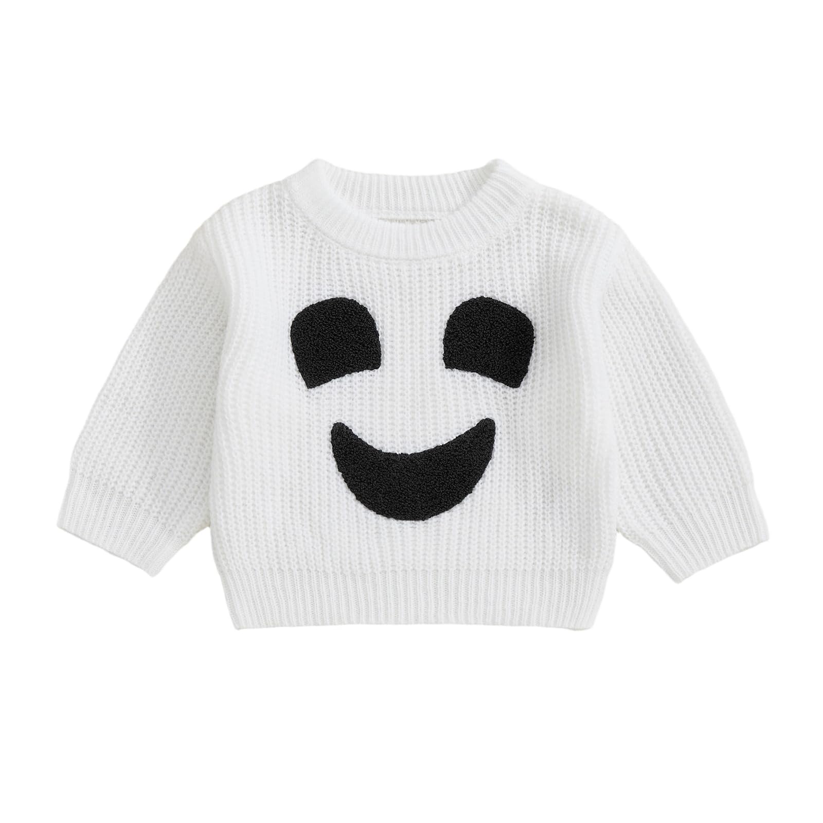 LSFYSZD Toddler Baby Girls Boys Halloween Pumpkin Sweaters Long Sleeve Crew Neck Winter Warm Knitwear Pullover Jumpers Top — view 129
