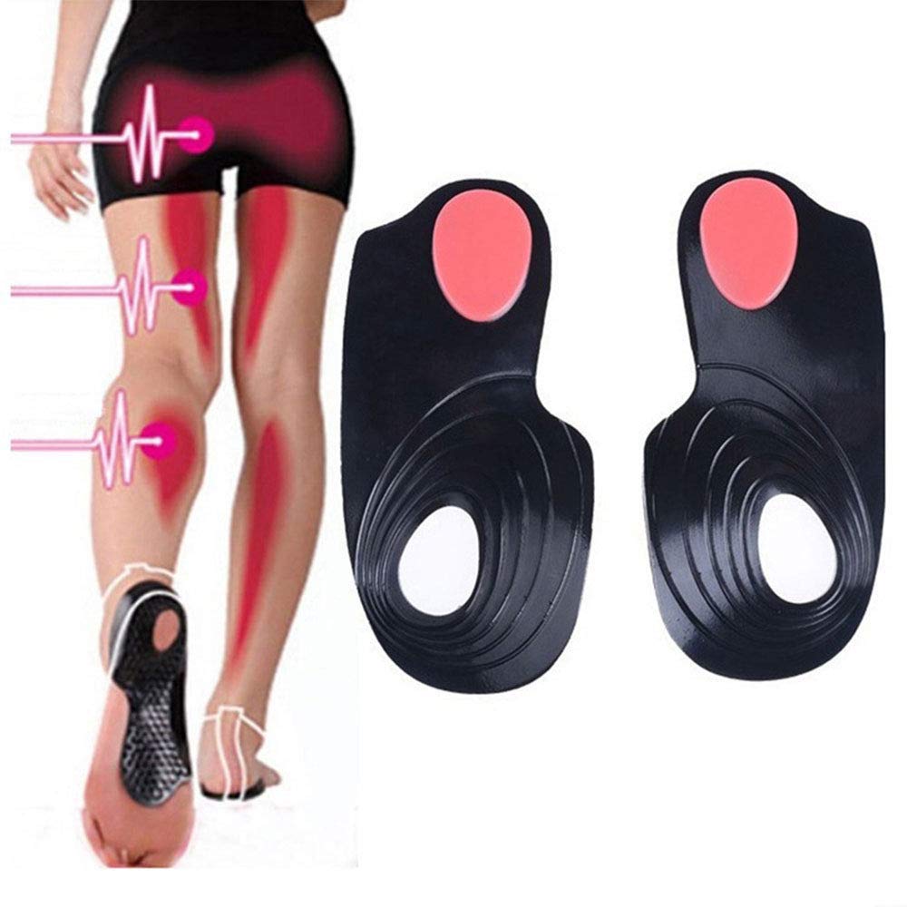 PedimendTM, solette ortopediche per gambe (2 paia, 4 pezzi), in morbido gel per la correzione del dolore, correttore della postura delle gambe, inserti per la pronazione, supinazione, caduta