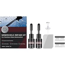 Windshield Repair Kit, with Nano Scratch Repair Glue, 2 Pieces Set, Window Crack Adhesive, Automotive Glass Fix Tool, Clear Resin Solution, for Cars & SUVs