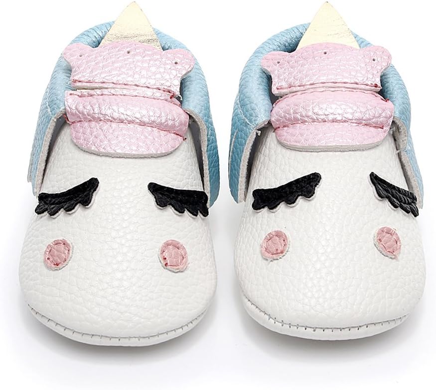 HONGTEYA Personalized Baby Boys Girls First Walkers Non-Slip Golden Crib Shoes Moccasins
