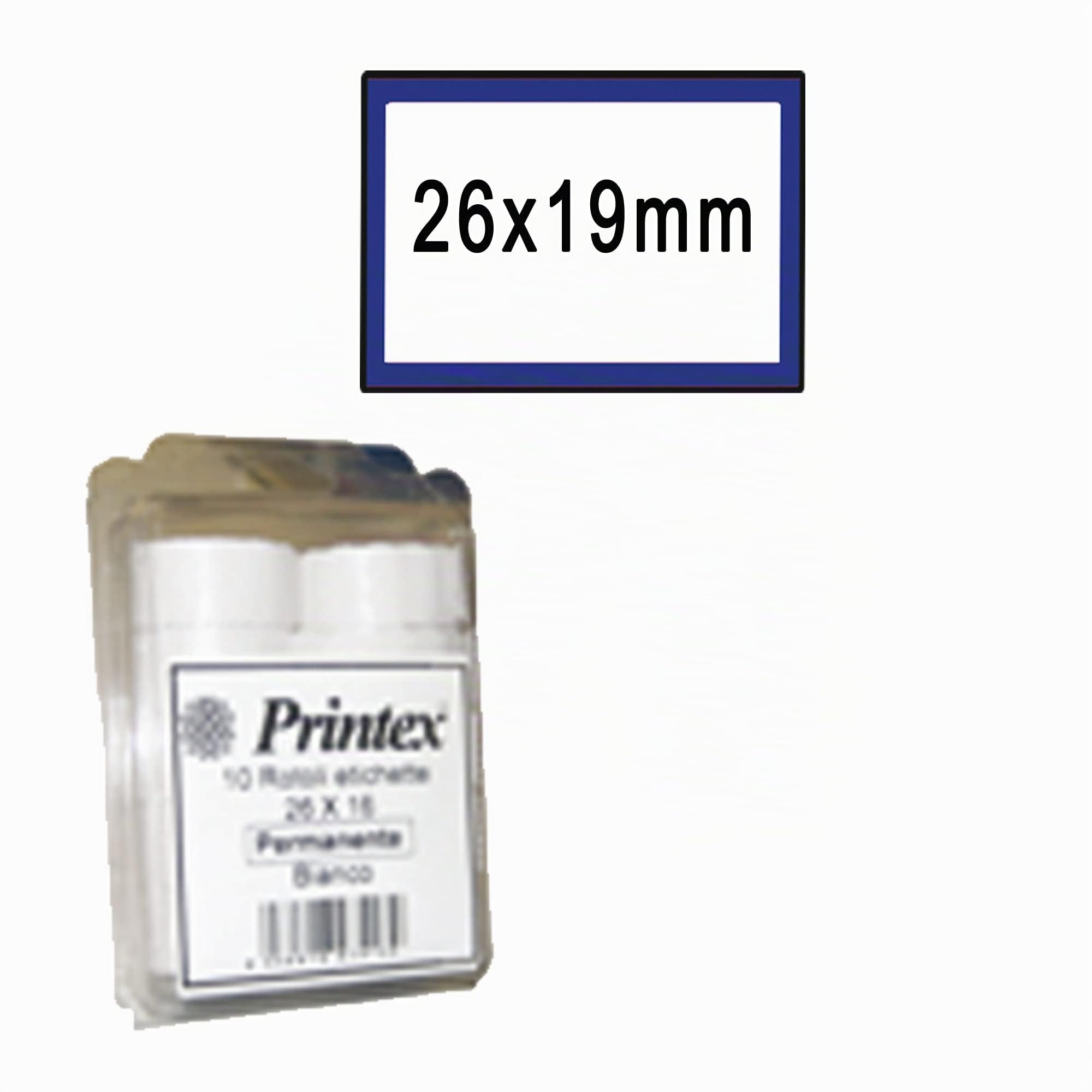 Etichette - Permanente - bianco - 26x19 mm - per Prezzatrice Printex B10/2619/BP (Conf.10)