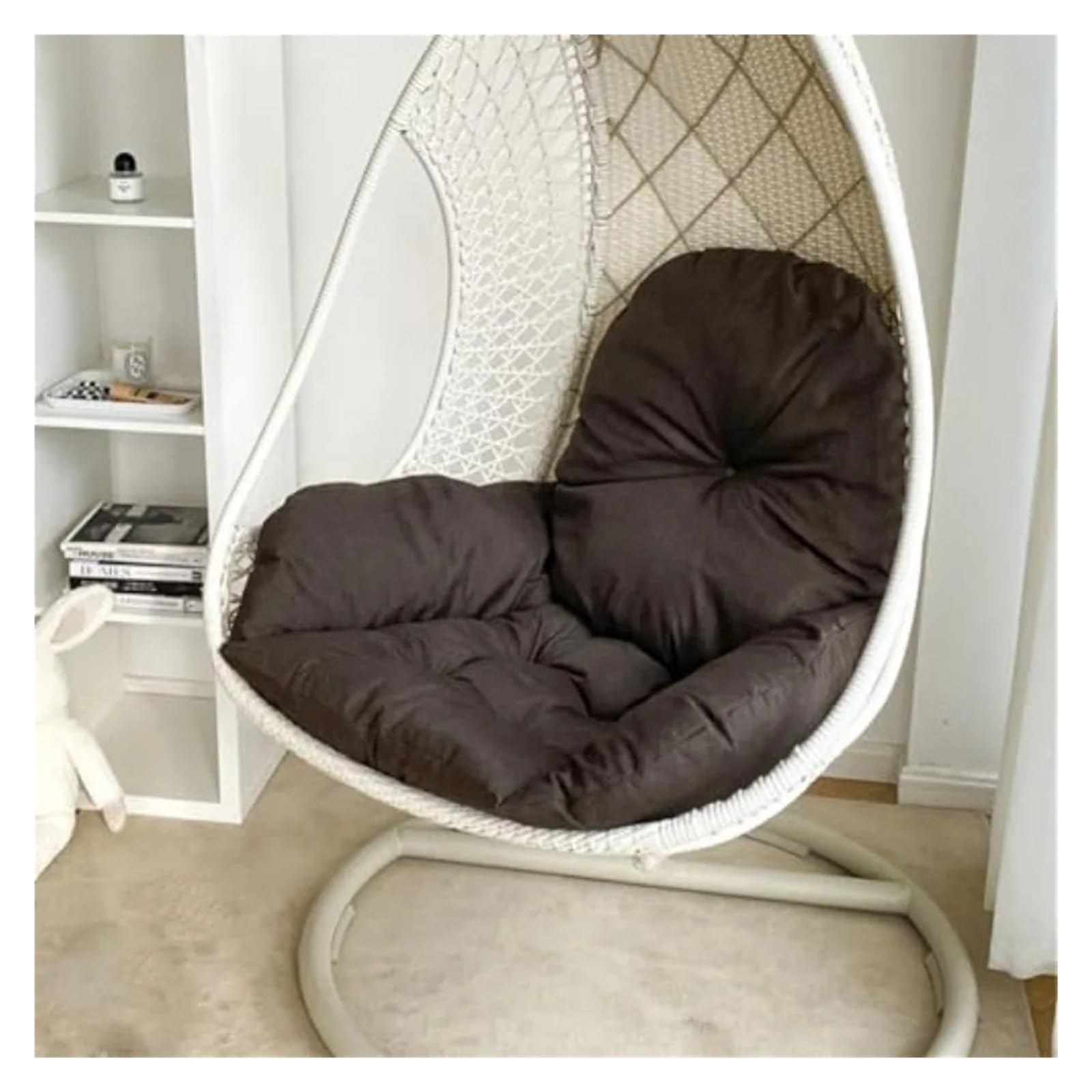 GHHZML Egg Chair Cushion Swing Egg Chair Cushion Thickened Hanging Basket Seat Washable Hammock Cushions Outdoor(Coffee)