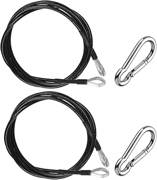 LOOEEL 2 Pack 39 Inch Fitness Extension Cable,Fitness Extension Rope Attachments Home Gym Cable Pulley System Fitness Cable for Tricep Pull Down and Leg Exercise Home Gym Machine Accessories