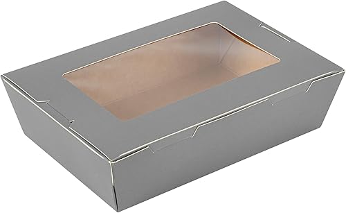 Miniatura 14 de Restaurantware Cafe Vision - Cajas desechables de 42 onzas para llevar, 200 cajas de papel para alimentos, bloqueo de bisagra, resistente a la