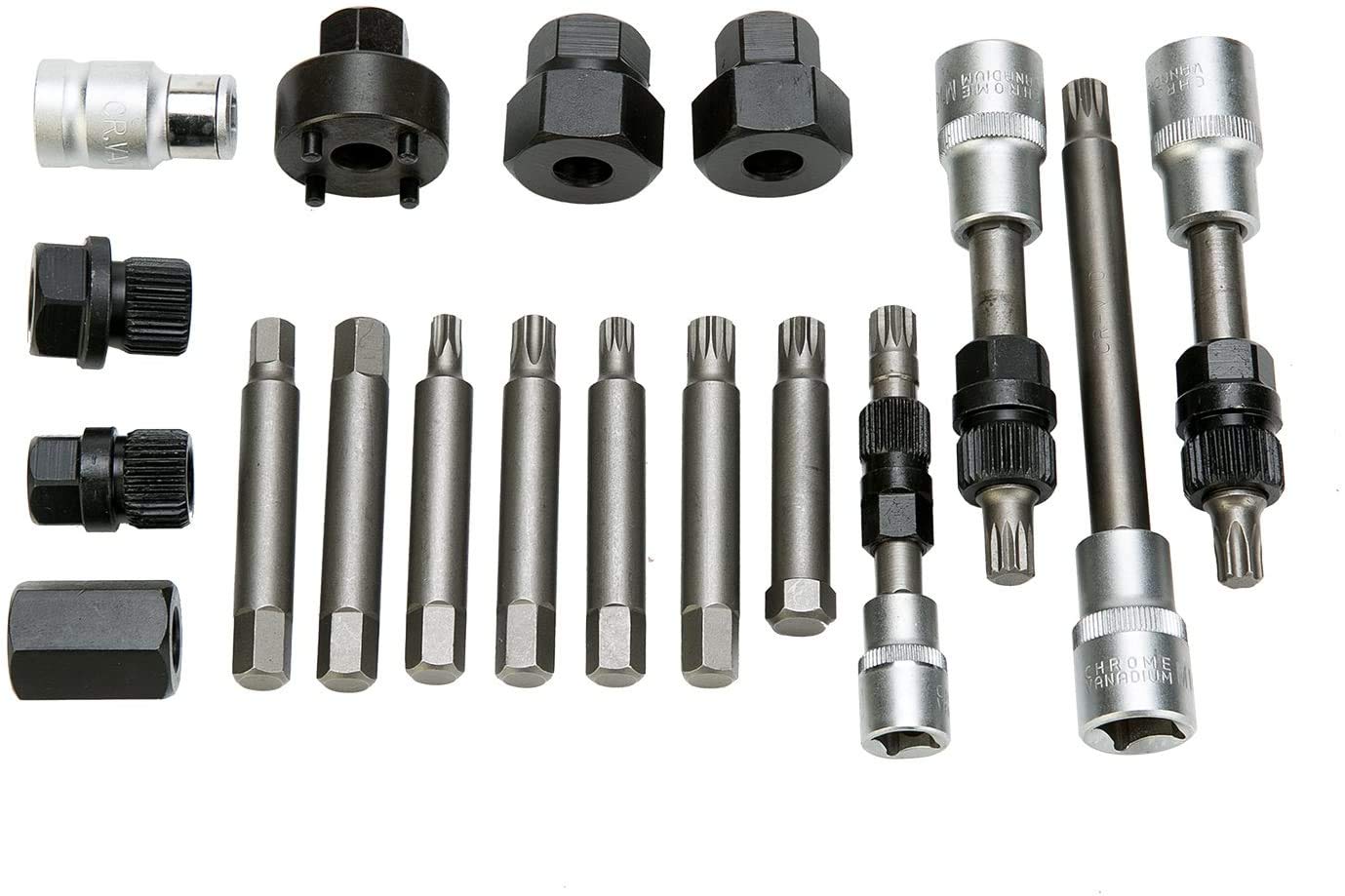 JOMAFA 18 Piezas Herramientas de Polea de Alternador 12.5 mm 1/2" Puntas para Alternador Llave Adaptador Para alternadores de Vehículos. Juego De Llaves y Puntas Para Quitar y Montar Alternador