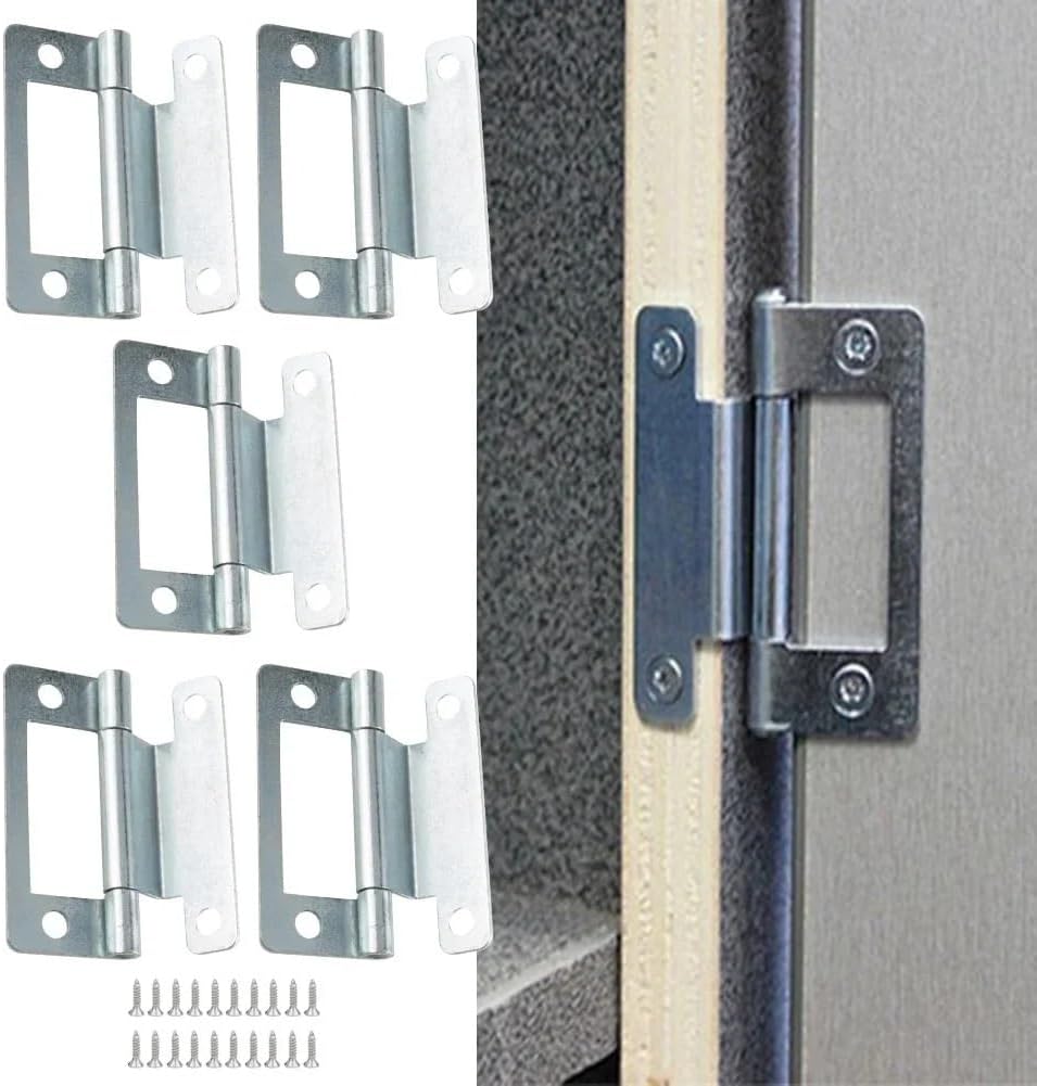 Adjustable Hinges Door Closing Hinges Steel Door Hinges Suitable for Small Cupboard and Louvre Doors Furniture Hinge(10pc)