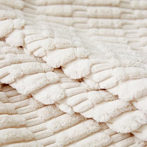 Miniatura 26 de Sunday Praise Paquete de 2 fundas de almohada decorativas de pana de 18 x 18 pulgadas, fundas de almohada cuadradas de rayas bohemias suaves